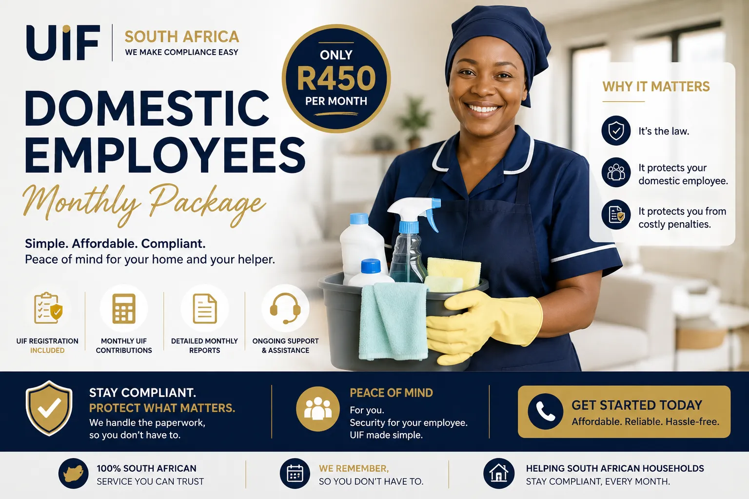 Domestic employer receiving monthly UIF payment details from Admin Boss – UIF Division